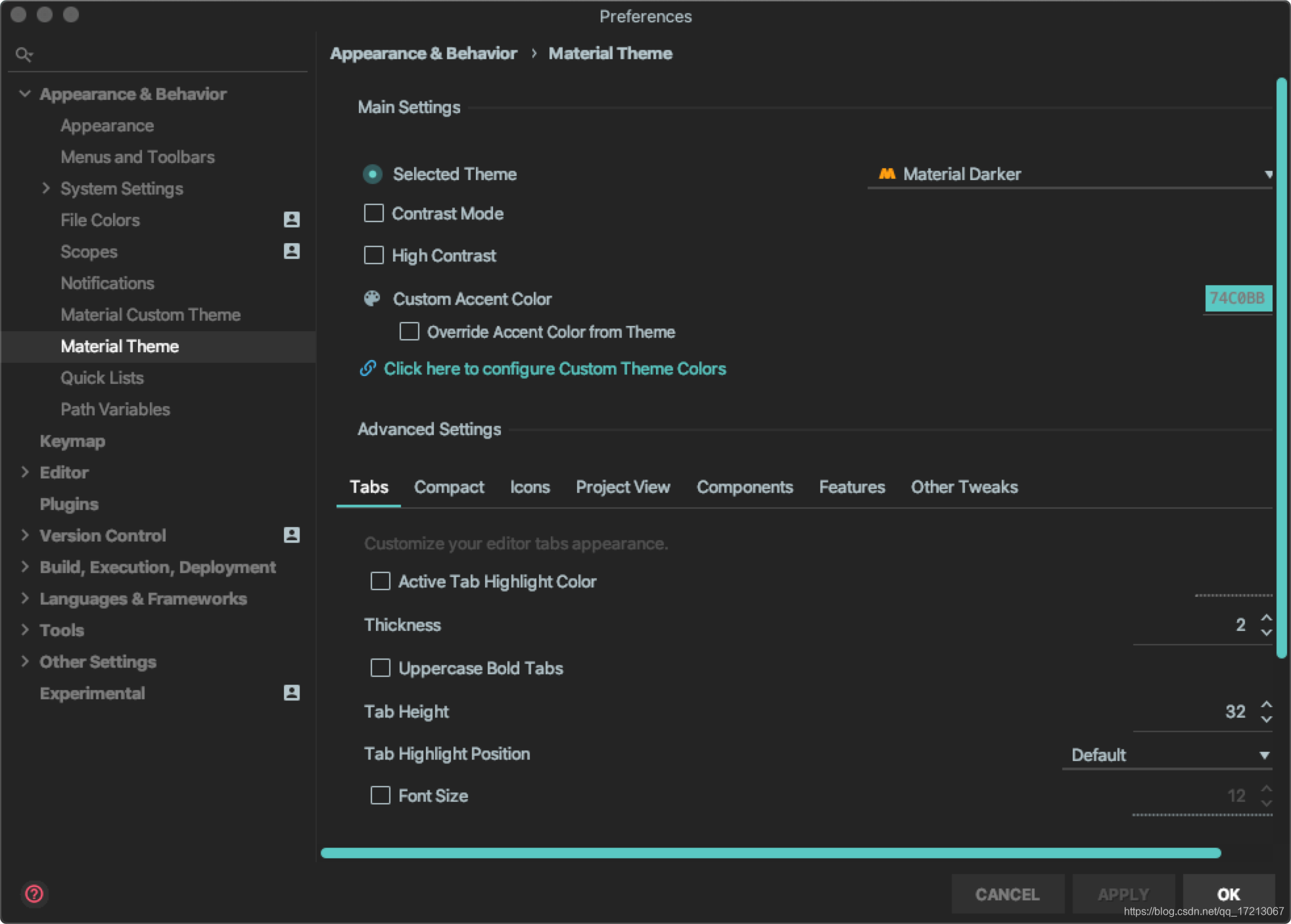idea插件Material Theme主题设置方法_material theme ui lite-CSDN博客