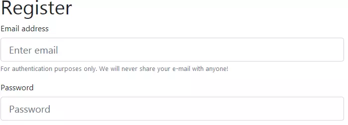 Basic Bootstrap form component