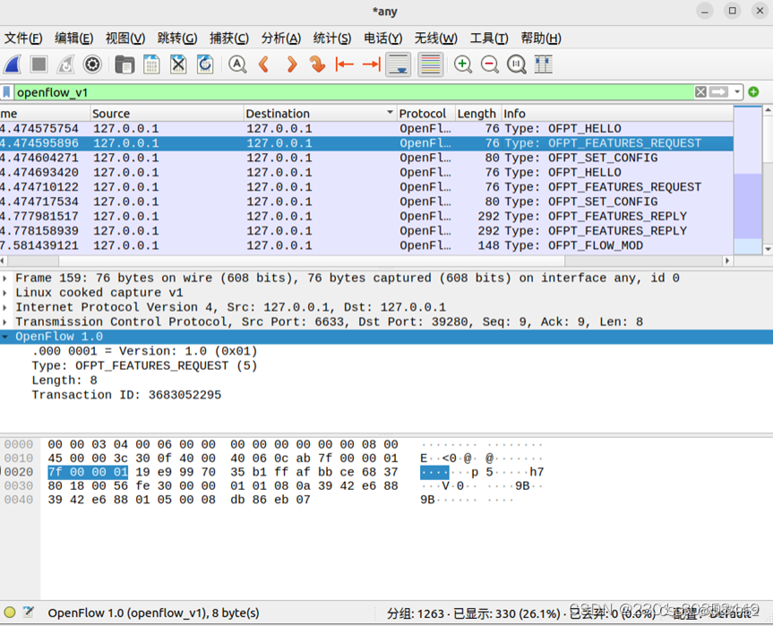 OpenFlow协议分析实践_sdn南向接口openflow实验-CSDN博客