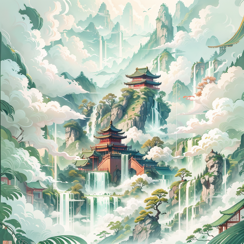 AI绘画Stable Diffusion【隐藏文字】:将艺术字隐藏在国风云雾山水图中_山水藏字 lora-CSDN博客