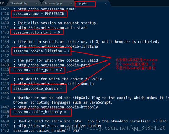 php.ini中的session相关属性