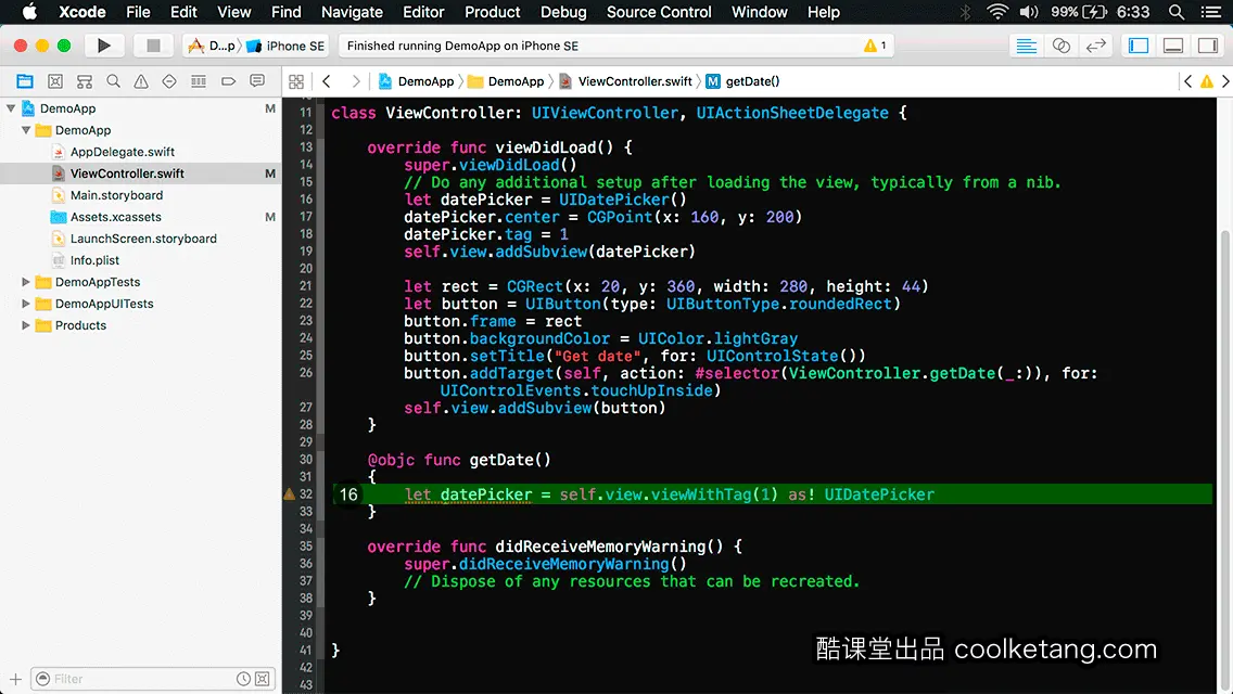 互动教程 for Xcode9 & Swift4-酷课堂