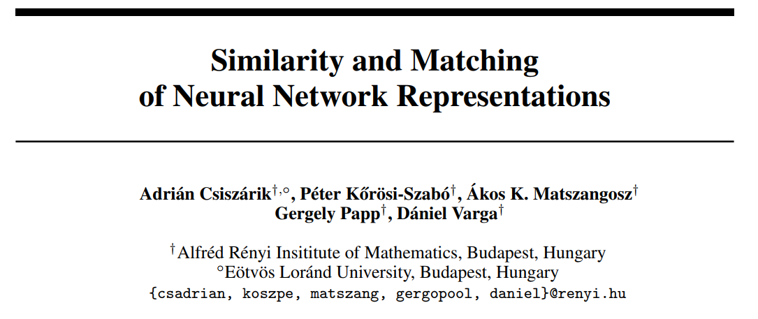 Similarity and Matching of Neural Network Representations 论文阅读笔记 ...