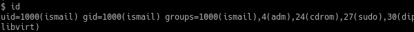 List User Primary Group Information with id Command