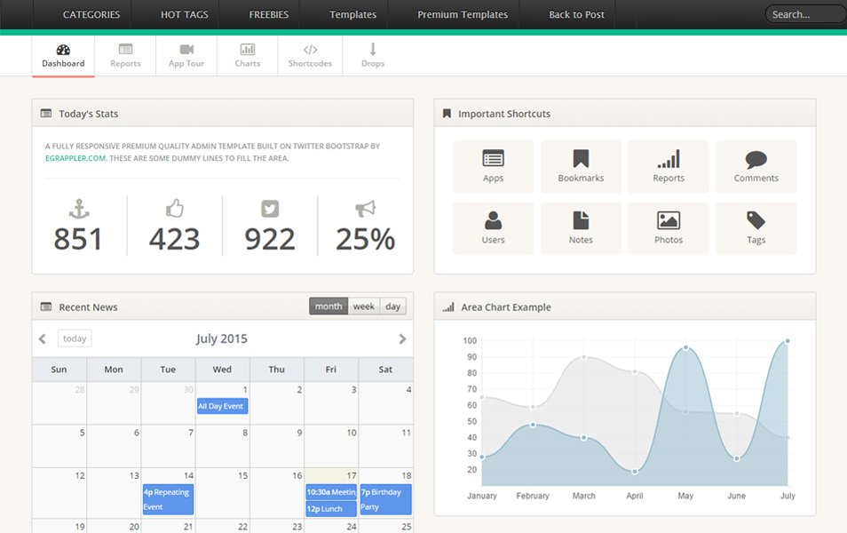 TemplateVamp – Bootstrap Twitter Admin Template