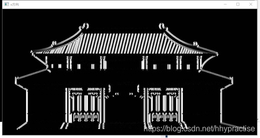 图3 x方向的sobel算子检测结果