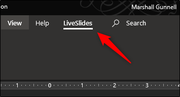 Liveslides tab