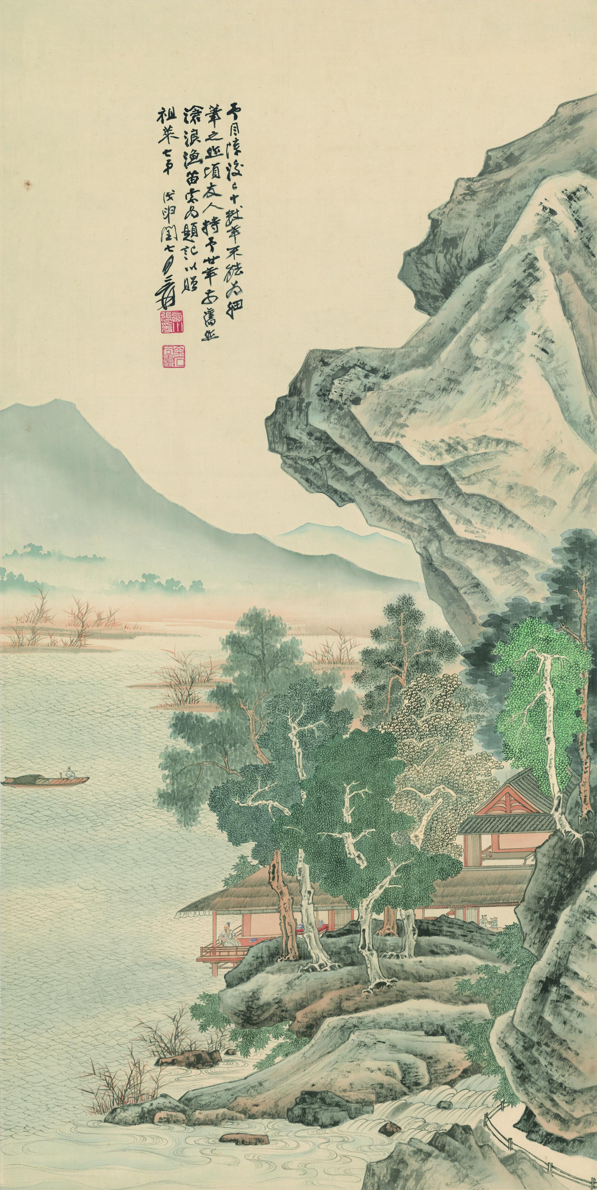 大千居士 山水图 张大千山水画_中国_绘画_影响