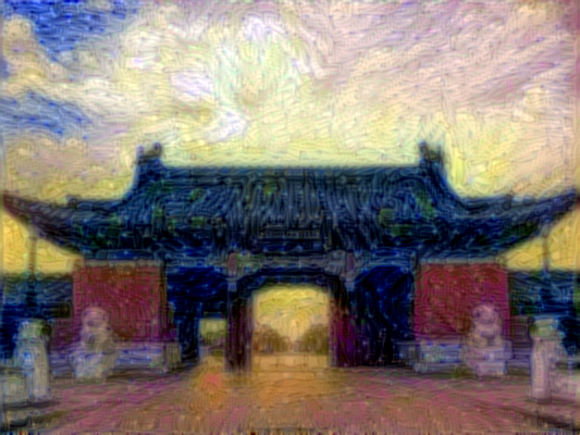 风格迁移结果keras