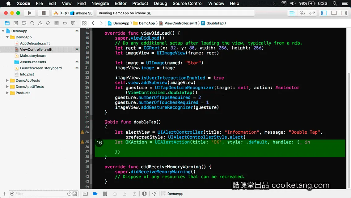 互动教程 for Xcode9 & Swift4-酷课堂