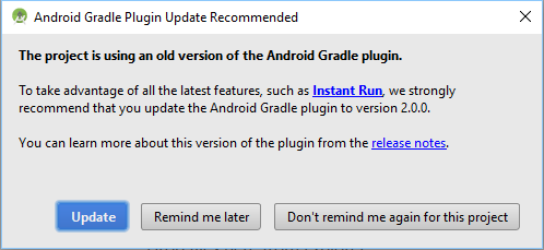 工作室更新项目的Gradle