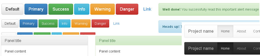 Example of Bootstrap components