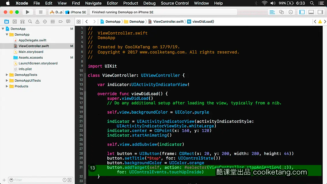 互动教程 for Xcode9 & Swift4-酷课堂