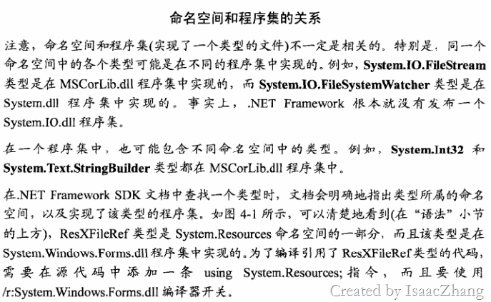 命名空间和程序集的关系