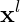 \mathbf{x}^l