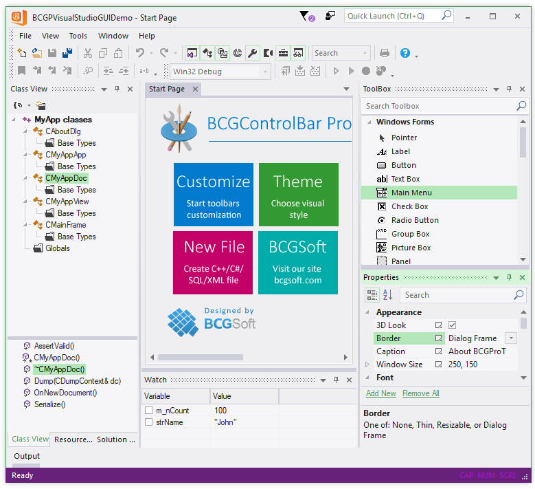 BCGControlBar Professional Edition for MFC