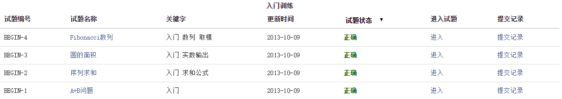 入门训练试题库截图