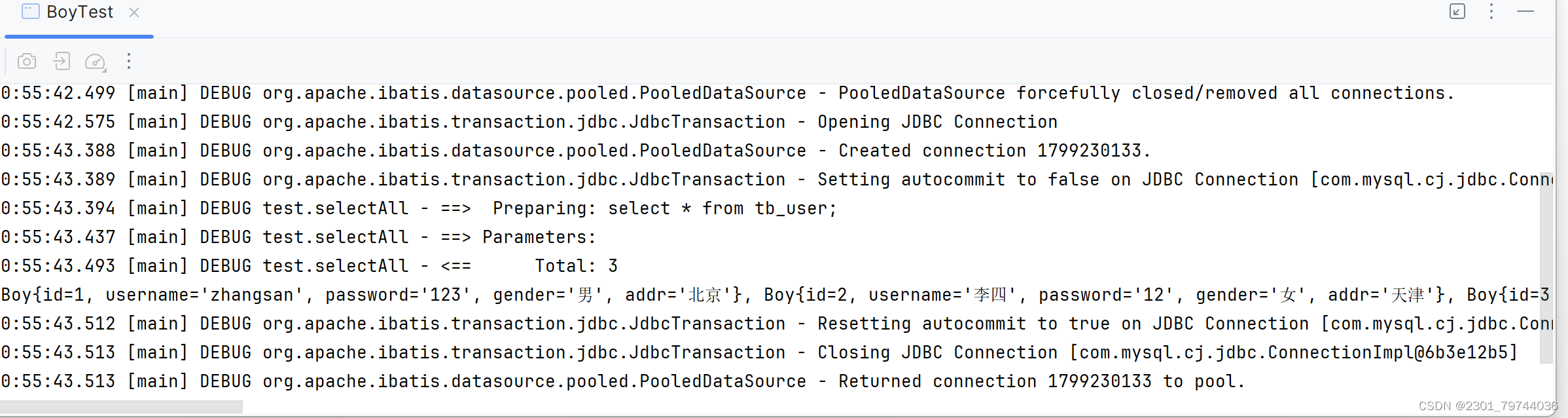 Exception in thread “main“ org.apache.ibatis.exceptions ...