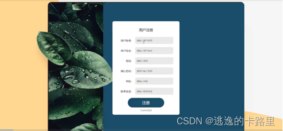 图5-2用户注册界面图