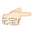 向右指