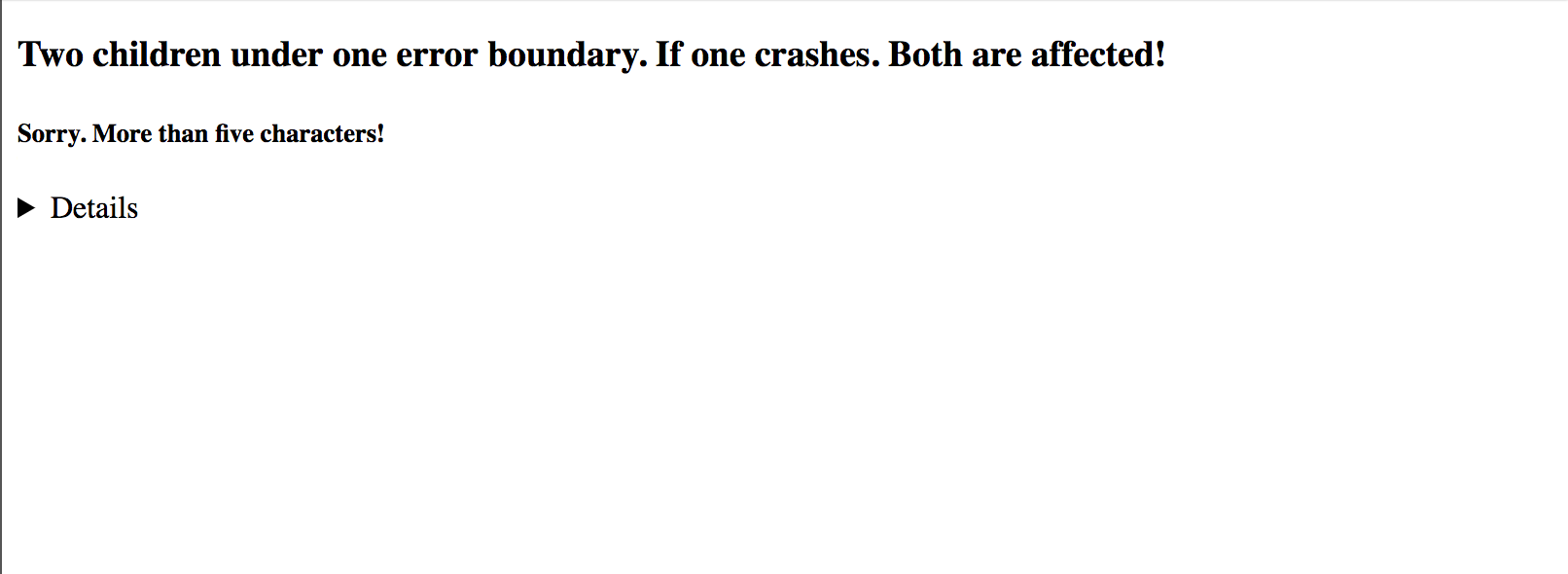 Error Boundary