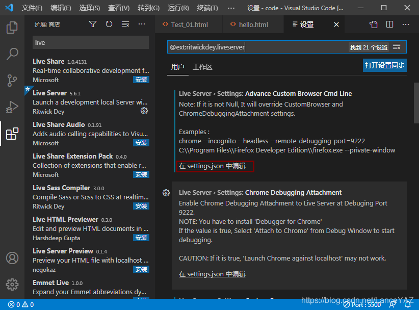 settinggs.json