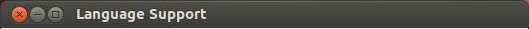Ubuntu language support panel title bar