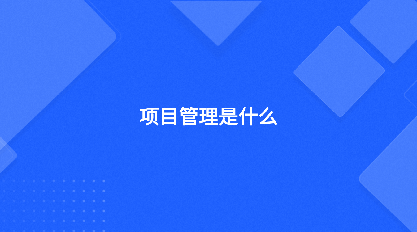 项目管理是什么