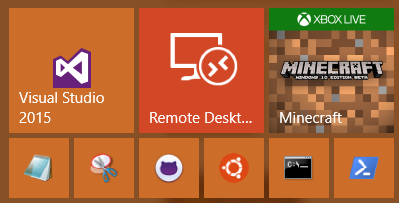 A happy start menu witih Ubuntu