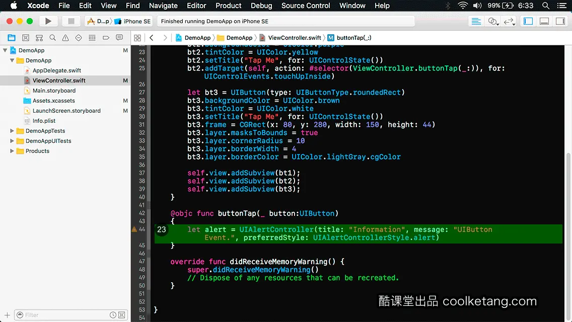 互动教程 for Xcode9 & Swift4-酷课堂
