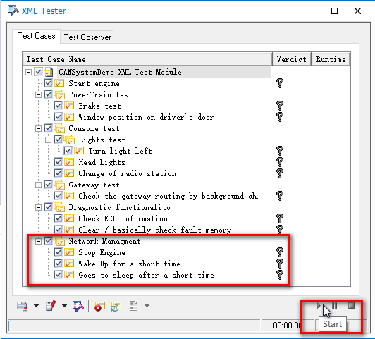 运行XML Test Module