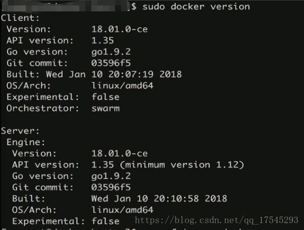 docker version