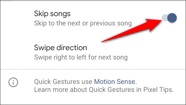 Google Pixel 4 Toggle Off Skip Songs