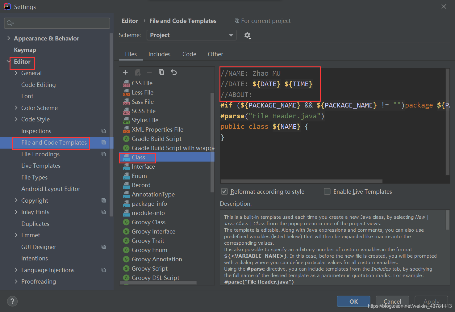 JetBrains软件（Idea、Pycharm等）模板设置_jetbrains设置file template优先级-CSDN博客
