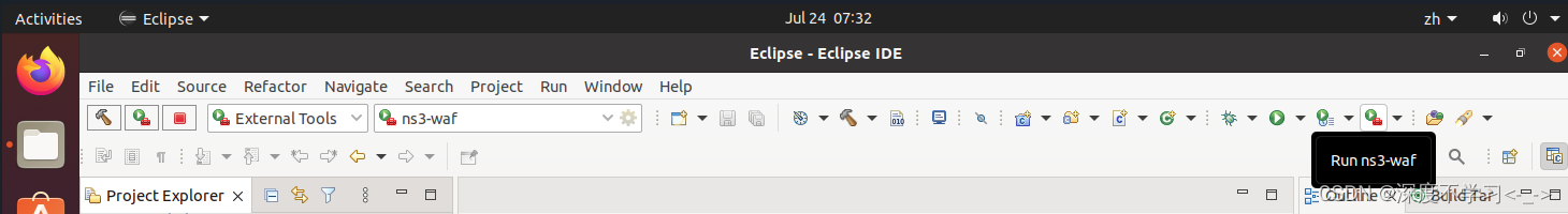 NS3的3.36版本将Eclipse作IDE