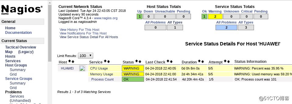 Nagios core4.3.4 安装配置
