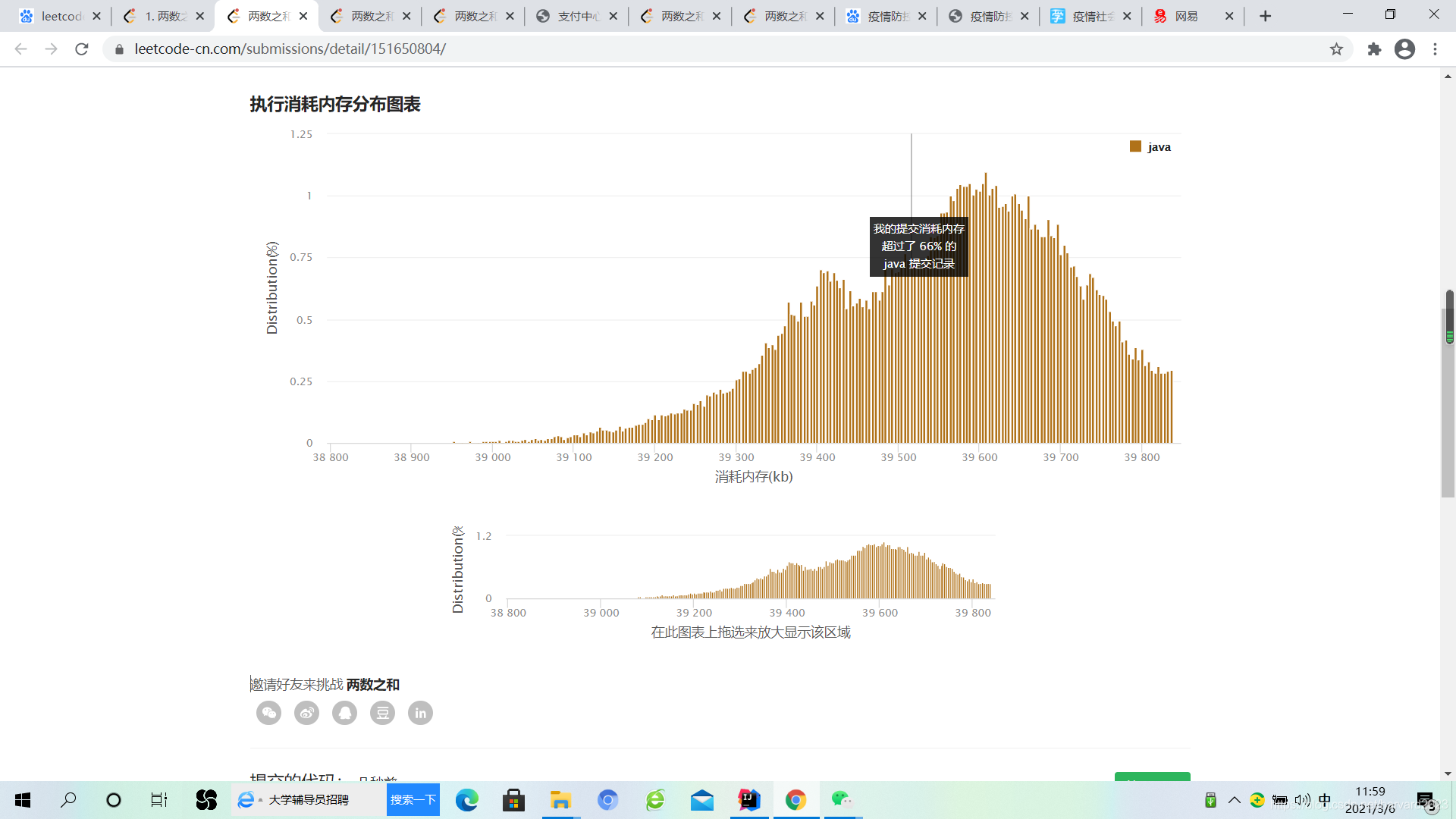 在所有Java提交者中消耗内存击败66%的记录