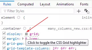 The grid icon