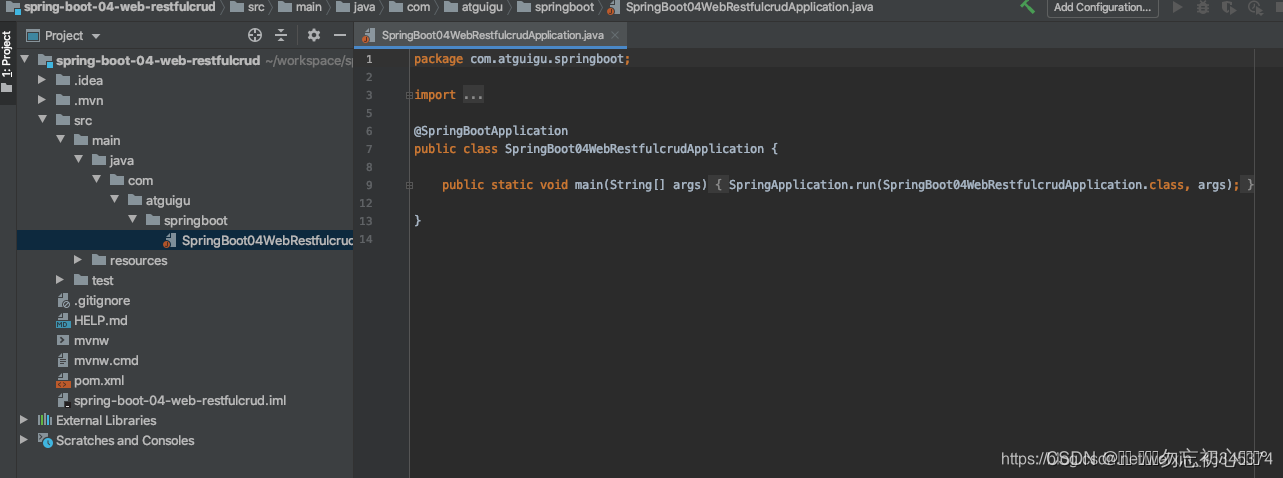 IDEA导入的SpringBoot项目没有启动按钮_idea没有启动按钮-CSDN博客