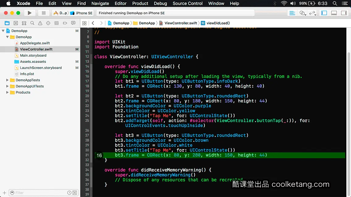 互动教程 for Xcode9 & Swift4-酷课堂
