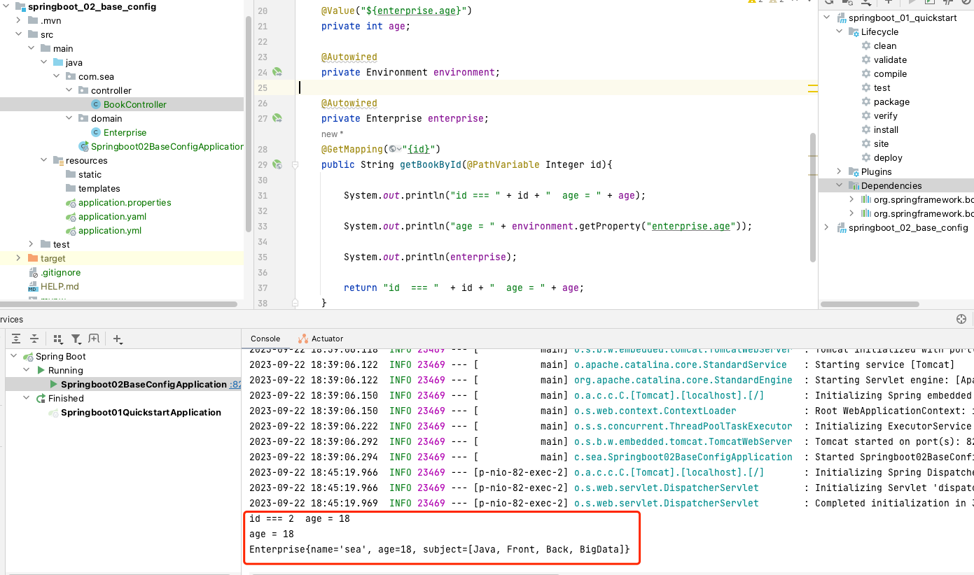 SpringBoot-yaml格式数据读取