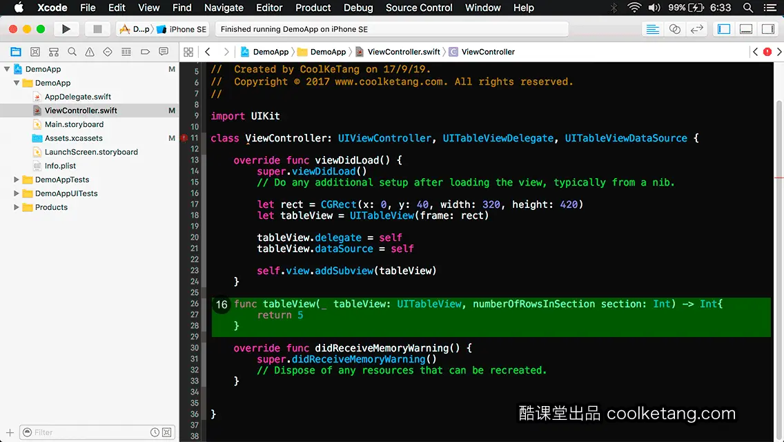 互动教程 for Xcode9 & Swift4-酷课堂
