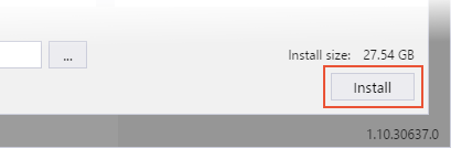 Location of installation button