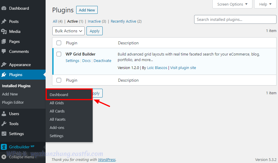 wp 网格生成器菜单项