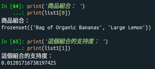 商品組合與支持度