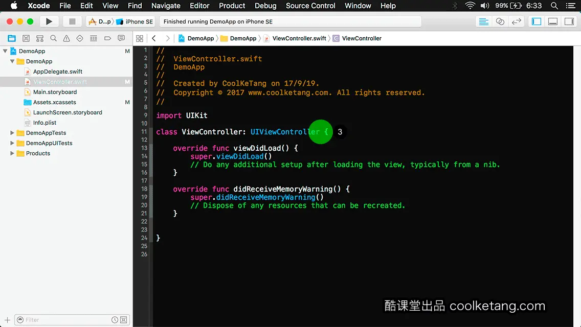 互动教程 for Xcode9 & Swift4-酷课堂