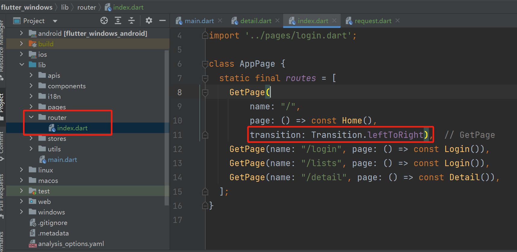flutter使用get库管理路由，并设页面跳转动画和常见动画_flutter getx路由动画-CSDN博客