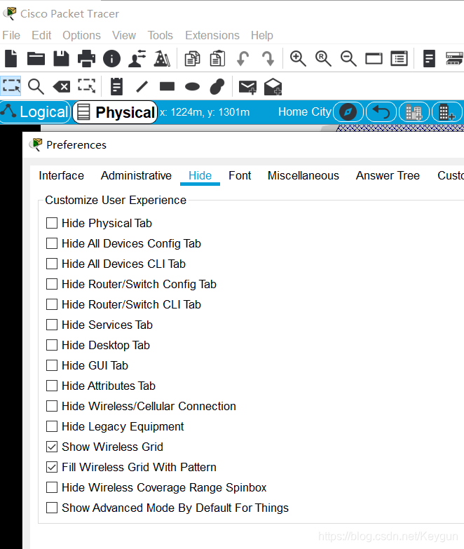 check Show Wireless Grid and Fill Wireless Coverage Range Spinbox