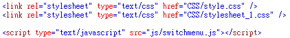 尚未修改前的 CSS, JavaScript