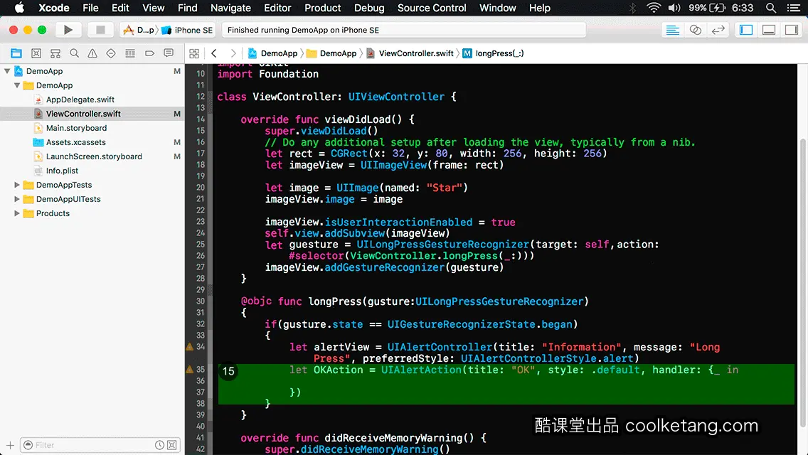 互动教程 for Xcode9 & Swift4-酷课堂